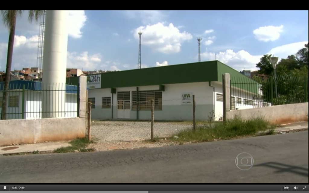 UPA abandonada antes da inauguração o interior de SP (Foto: Reprodução/TV Globo)