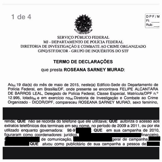 Lava-Jato: Roseana ofereceu dados telefônicos à Polícia Federal - Gilberto  Léda