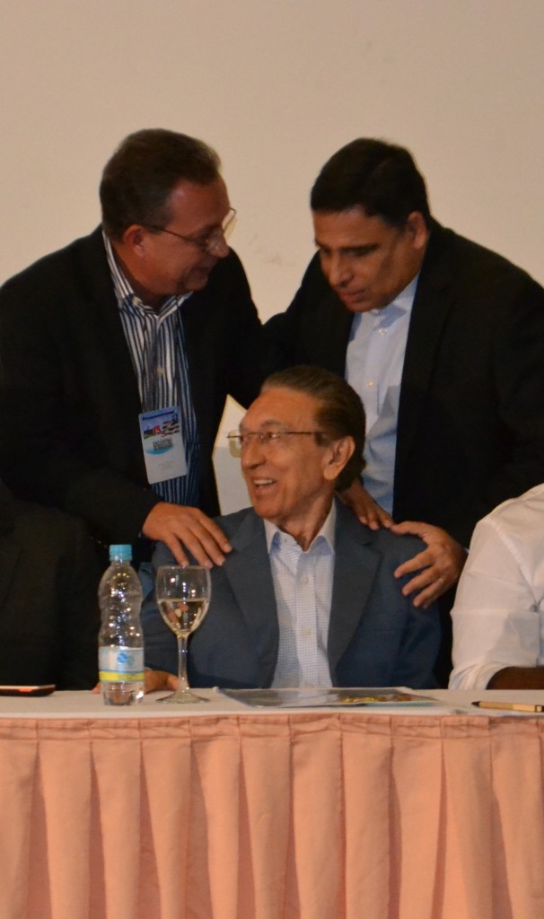 Luis Fernando, Max Barros e Edison Lobão no dia da filiação do primeiro ao PMDB